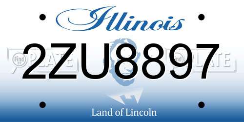 2ZU8897 Illinois License Plate