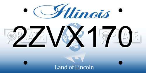 2ZVX170 Illinois License Plate