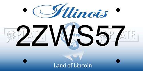 2ZWS57 Illinois License Plate
