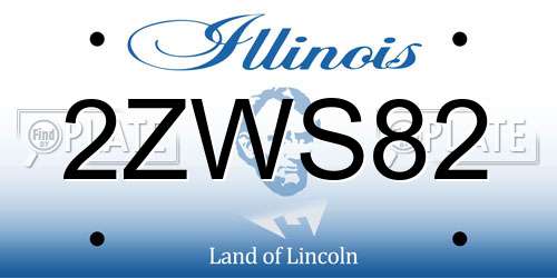 2ZWS82 Illinois License Plate