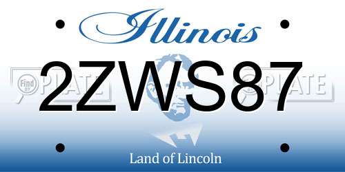 2ZWS87 Illinois License Plate