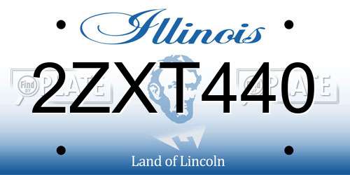 2ZXT440 Illinois License Plate