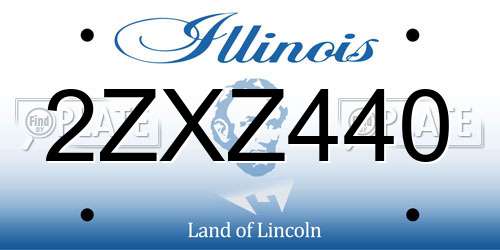 2ZXZ440 Illinois License Plate