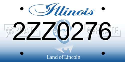 2ZZ0276 Illinois License Plate