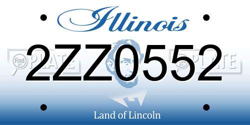 2ZZ0552 Illinois License Plate