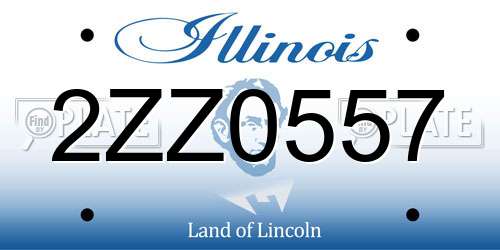 2ZZ0557 Illinois License Plate