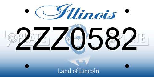 2ZZ0582 Illinois License Plate