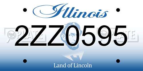 2ZZ0595 Illinois License Plate