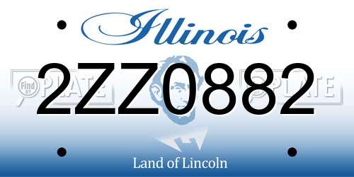2ZZ0882 Illinois License Plate