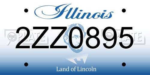 2ZZ0895 Illinois License Plate
