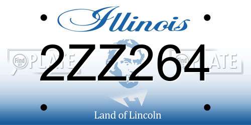 2ZZ264 Illinois License Plate