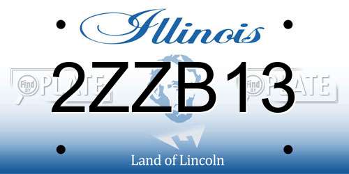2ZZB13 Illinois License Plate