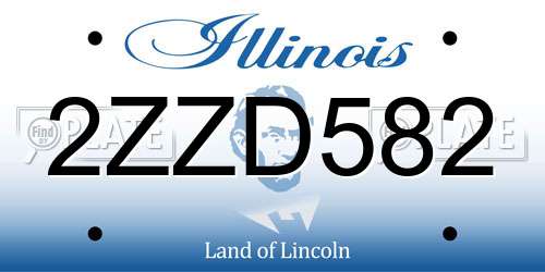2ZZD582 Illinois License Plate