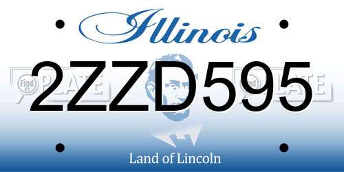 2ZZD595 Illinois License Plate