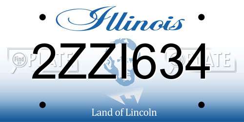 2ZZI634 Illinois License Plate