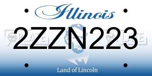 2ZZN223 Illinois License Plate