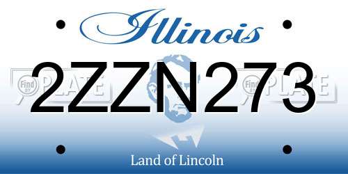 2ZZN273 Illinois License Plate