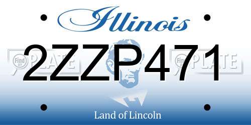 2ZZP471 Illinois License Plate