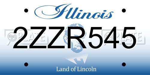 2ZZR545 Illinois License Plate