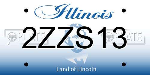 2ZZS13 Illinois License Plate