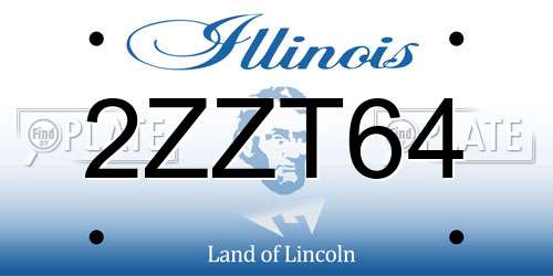 2ZZT64 Illinois License Plate
