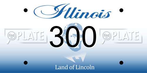 300 Illinois License Plate