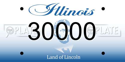 30000 Illinois License Plate
