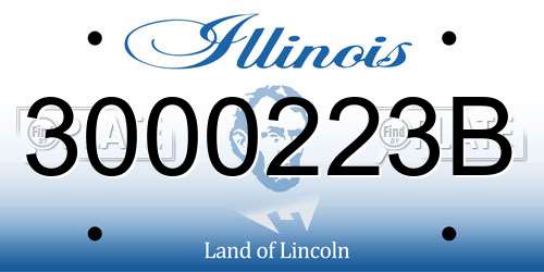 3000223B Illinois License Plate