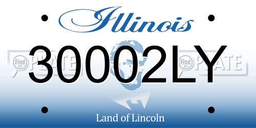 30002LY Illinois License Plate