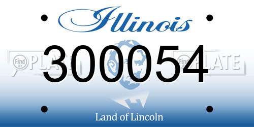 300054 Illinois License Plate