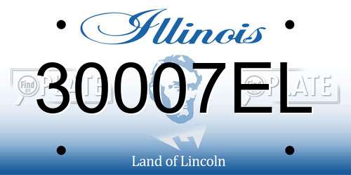 30007EL Illinois License Plate