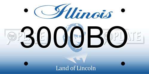3000BO Illinois License Plate