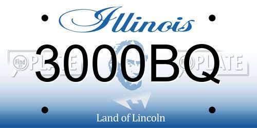 3000BQ Illinois License Plate
