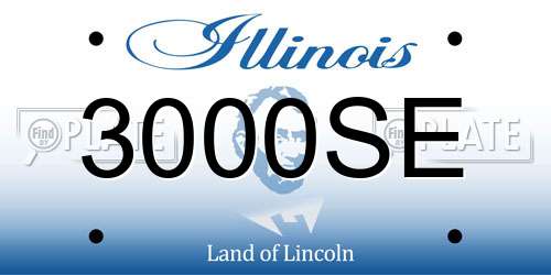 3000SE Illinois License Plate