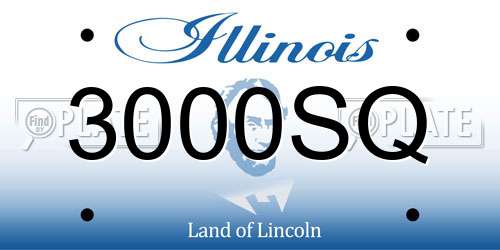 3000SQ Illinois License Plate