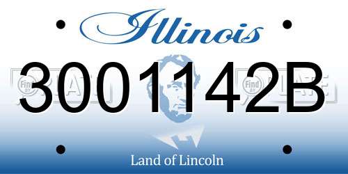 3001142B Illinois License Plate