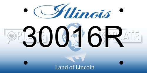 30016R Illinois License Plate