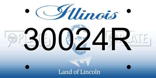 30024R Illinois License Plate