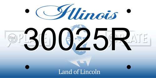 30025R Illinois License Plate