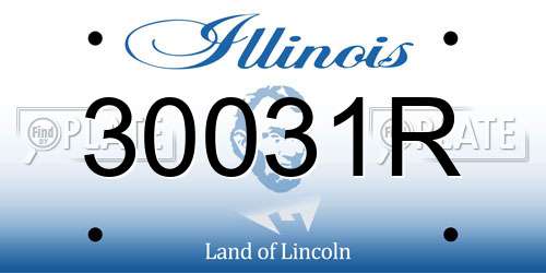 30031R Illinois License Plate