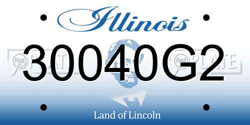 30040G2 Illinois License Plate