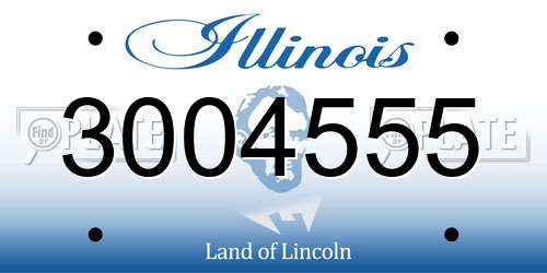 3004555 Illinois License Plate