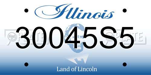 30045S5 Illinois License Plate
