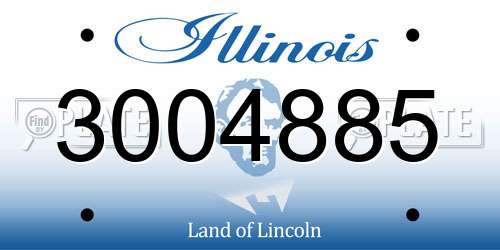 3004885 Illinois License Plate