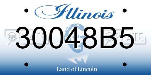 30048B5 Illinois License Plate