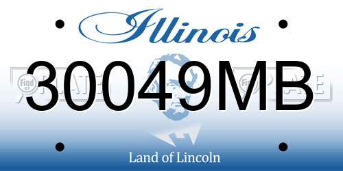 30049MB Illinois License Plate