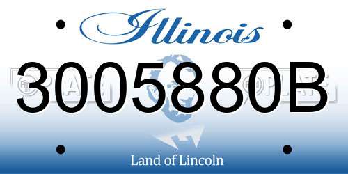 3005880B Illinois License Plate