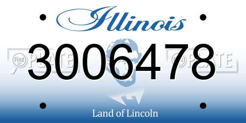 3006478 Illinois License Plate