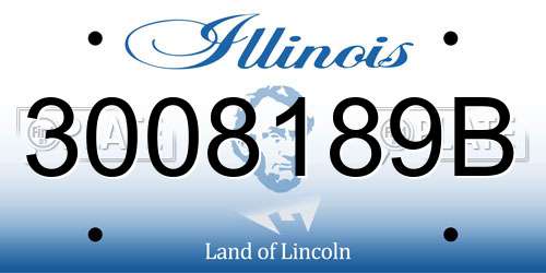 3008189B Illinois License Plate