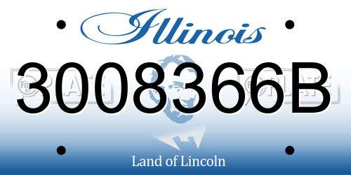 3008366B Illinois License Plate